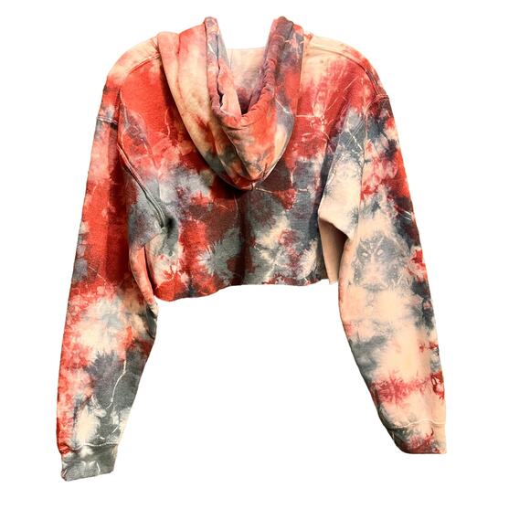 Gildan Hoodie Sweatshirt Large Crop Tie Dye Pullover Multi-color small - Picture 3 of 9